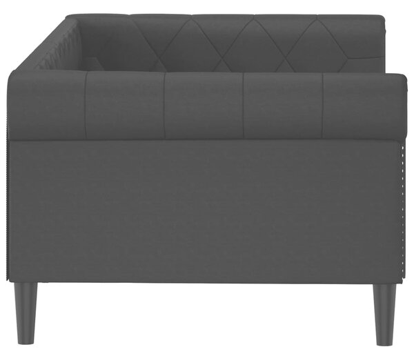 Dnevni krevet crni 80 x 200 cm od umjetne kože - Crna / 80 x 200 cm