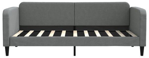 Dnevni krevet tamnosivi 90 x 190 cm od tkanine - Siva / 90 x 190 cm