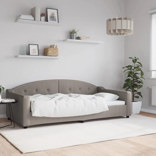 Dnevni krevet smeđesivi 100 x 200 cm od tkanine - Tupe / 100 x 200 cm