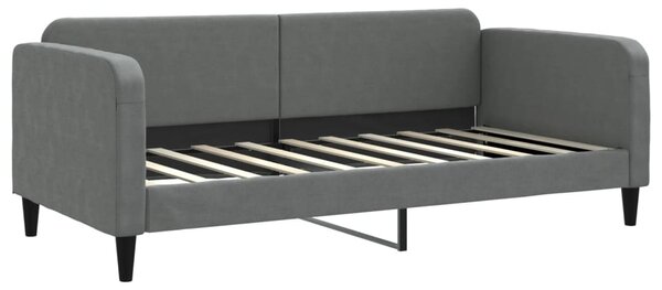 Dnevni krevet tamnosivi 90 x 190 cm od tkanine - Siva / 90 x 190 cm