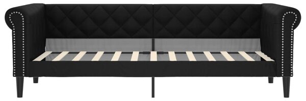 Dnevni krevet crni 80 x 200 cm od umjetne kože - Crna / 80 x 200 cm