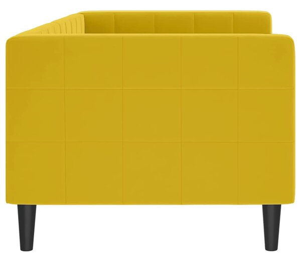 Dnevni krevet žuti 80 x 200 cm baršunasti - Žuta / 80 x 200 cm