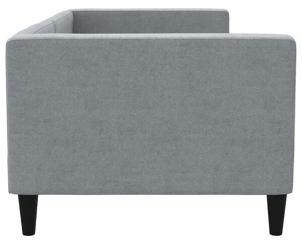 Dnevni krevet svjetlosivi 90 x 190 cm od tkanine - Siva / 90 x 190 cm