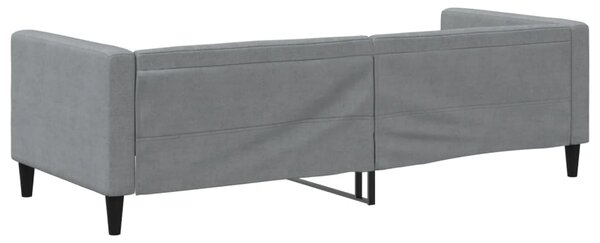 Dnevni krevet svjetlosivi 90 x 190 cm od tkanine - Siva / 90 x 190 cm