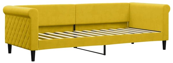 Dnevni krevet žuti 80 x 200 cm baršunasti - Žuta / 80 x 200 cm