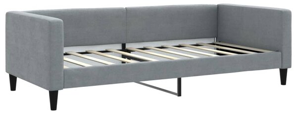 Dnevni krevet svjetlosivi 90 x 190 cm od tkanine - Siva / 90 x 190 cm