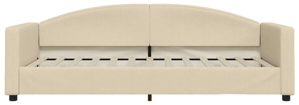 Dnevni krevet krem 90 x 200 cm od tkanine - Krema / 90 x 200 cm
