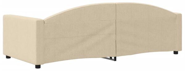 Dnevni krevet krem 90 x 200 cm od tkanine - Krema / 90 x 200 cm