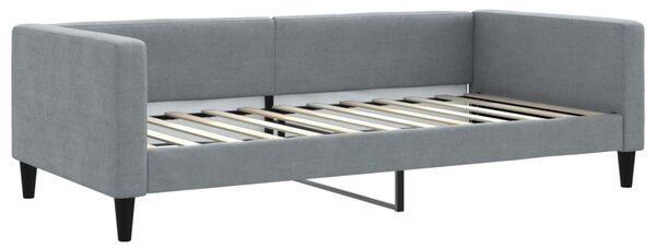 Dnevni krevet svjetlosivi 100 x 200 cm od tkanine - Siva / 100 x 200 cm