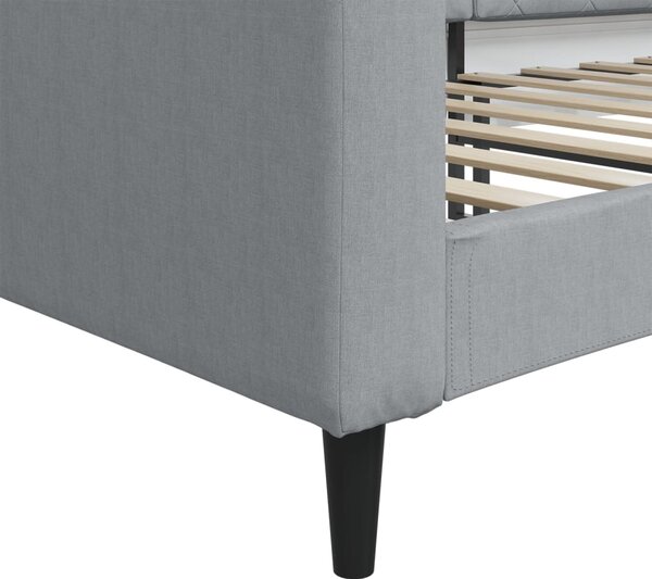 Dnevni krevet svjetlosivi 80 x 200 cm od tkanine - Siva / 80 x 200 cm
