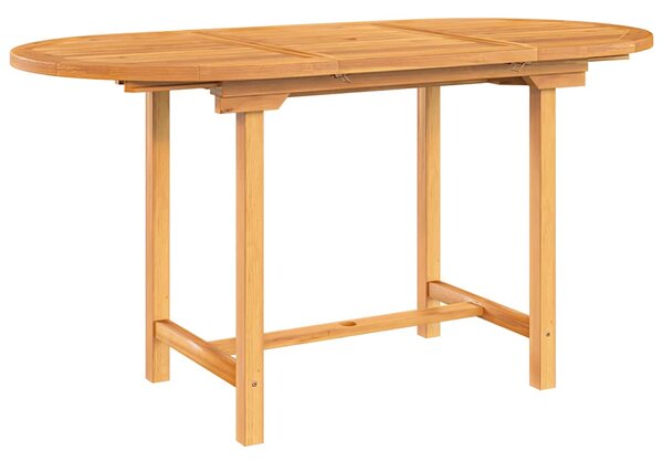 Vrtni stol na razvlačenje 110-160x80x75 cm od masivne tikovine - Smeđa / 160 x 80 x 75 cm