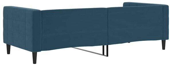 Dnevni krevet plavi 90 x 200 cm baršunasti - Plava / 90 x 200 cm