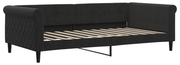 Dnevni krevet crni 100 x 200 cm baršunasti - Crna / 100 x 200 cm