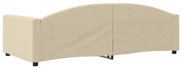 Dnevni krevet krem 100 x 200 cm od tkanine - Krema / 100 x 200 cm