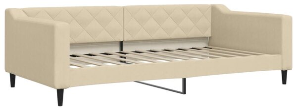 Dnevni krevet krem 100 x 200 cm od tkanine - Krema / 100 x 200 cm