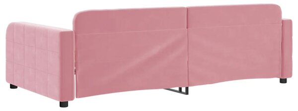 Dnevni krevet ružičasti 100 x 200 cm baršunasti - Ružičasti / 100 x 200 cm