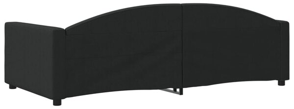 Dnevni krevet crni 100 x 200 cm od tkanine - Crna / 100 x 200 cm