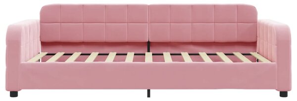 Dnevni krevet ružičasti 100 x 200 cm baršunasti - Ružičasti / 100 x 200 cm