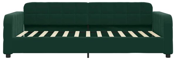 Dnevni krevet tamnozeleni 100 x 200 cm baršunasti - Zelena / 100 x 200 cm