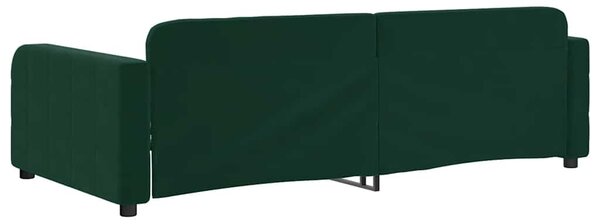 Dnevni krevet tamnozeleni 100 x 200 cm baršunasti - Zelena / 100 x 200 cm
