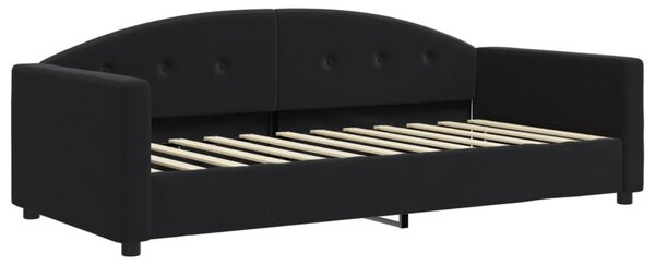 Dnevni krevet crni 90 x 190 cm baršunasti - Crna / 90 x 190 cm