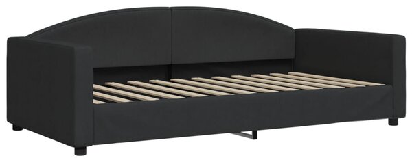 Dnevni krevet crni 100 x 200 cm od tkanine - Crna / 100 x 200 cm