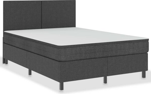 Krevet od tkanine s oprugama tamnosivi 180 x 200 cm - Siva / 180 x 200 cm