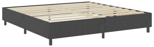 Krevet od tkanine s oprugama tamnosivi 200 x 200 cm - Siva / 200 x 200 cm