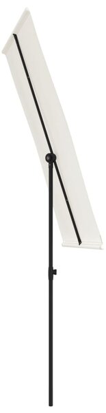 Vrtni suncobran s aluminijskim stupom 180x110 cm pijesak bijeli - Bijela / 180 x 110 cm