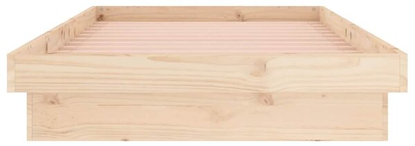 LED okvir kreveta 90 x 190 cm mali od masivnog drva - Smeđa / 90 x 190 cm