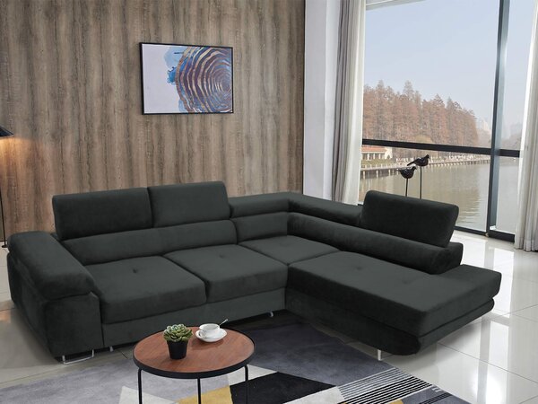 Zondo.hr Kutna garnitura Ascend L (sivo-crna) (D). Akcija -20%. 1056895