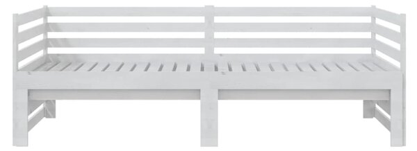 Dnevni ležaj na izvlačenje bijeli od borovine 2 x (90x200) cm - Bijela / N/A