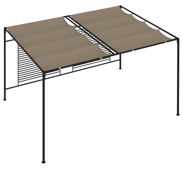 Sjenica s pomičnim krovom 3 x 4 x 2,3 m smeđesiva 180 g/m² - Tupe / N/A