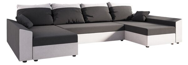 Zondo.hr Kutna garnitura u obliku slova U Paragon U (crna + bijela). Akcija -20%. 1057381
