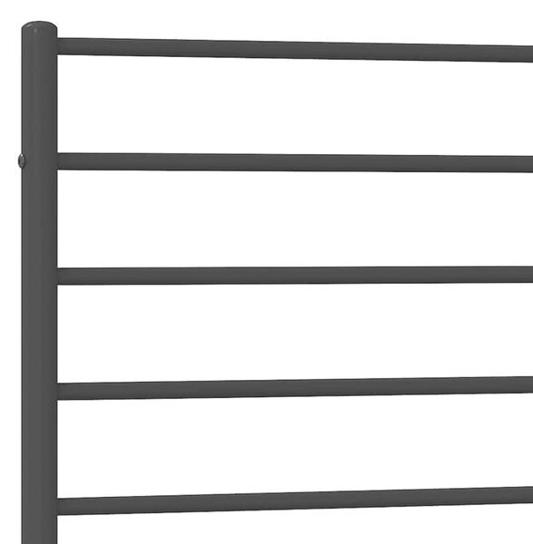 Metalni okvir kreveta uzglavlje i podnožje crni 80x200 cm - Crna / 80 x 200 cm
