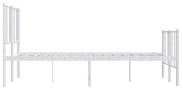 Metalni okvir kreveta uzglavlje i podnožje bijeli 140x200 cm - Bijela / 140 x 200 cm
