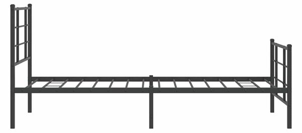 Metalni okvir kreveta uzglavlje i podnožje crni 90 x 200 cm - Crna / 90 x 200 cm