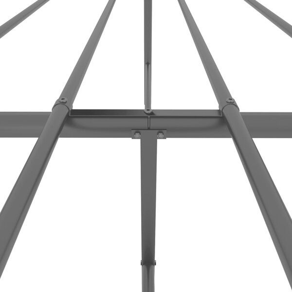 Metalni okvir kreveta uzglavlje i podnožje crni 200x200 cm - Crna / 200 x 200 cm