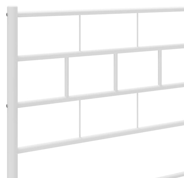 Metalni okvir kreveta uzglavlje i podnožje bijeli 120x200 cm - Bijela / 120 x 200 cm