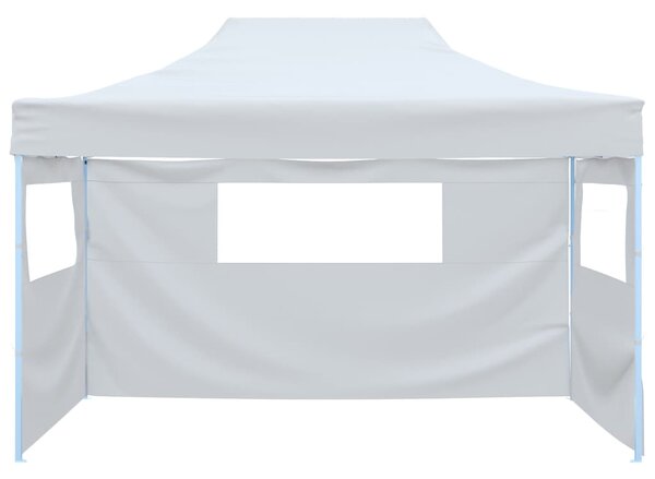 Sklopivi šator za zabave s 3 bočna zida 291x413x315 cm bijeli - Bijela / N/A