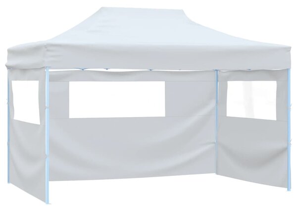 Sklopivi šator za zabave s 3 bočna zida 291x413x315 cm bijeli - Bijela / N/A