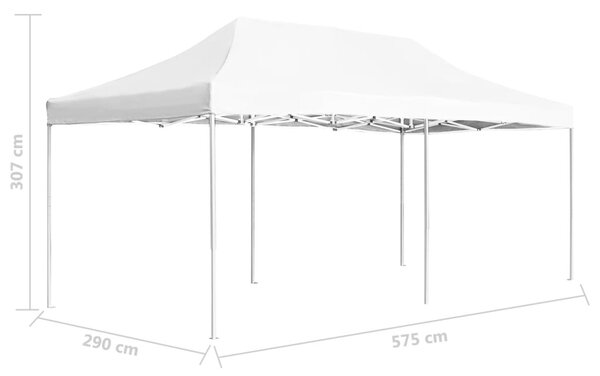 Profesionalni sklopivi šator za zabave 6 x 3 m bijeli - Bijela / 6 x 3 m