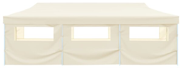 Sklopivi šator za zabave s 8 bočnih zidova 870x291x315 cm krem - Krema / N/A
