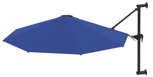 Zidni suncobran s metalnom šipkom 300 cm plavi - Plava / N/A