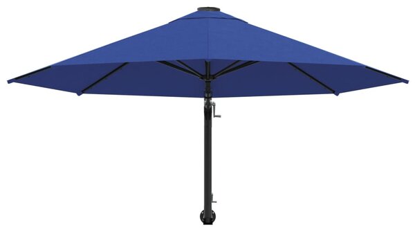 Zidni suncobran s metalnom šipkom 300 cm plavi - Plava / N/A
