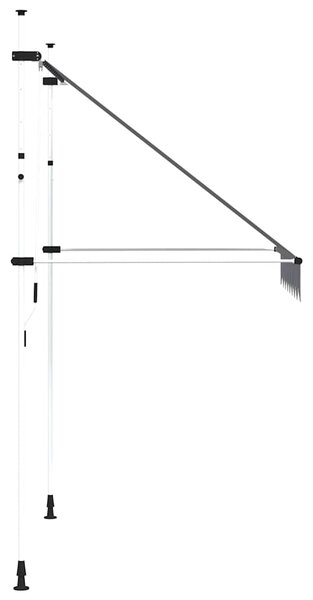 Tenda na ručno uvlačenje 200 cm plavo-bijela prugasta - Plava / N/A