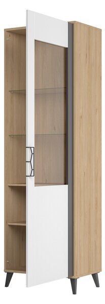 Zondo.hr Vitrina Mussun 10 (američki orah + bijela mat + grafit mat) (D). Akcija -19%. 1068196