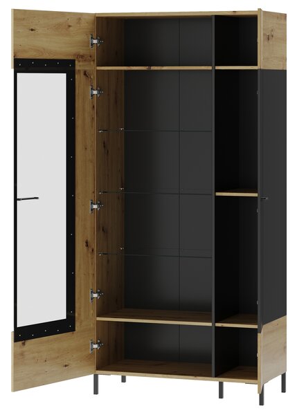Zondo.hr Vitrina Lorren 12 (hrast artisan + crna mat). Akcija -20%. 1068165
