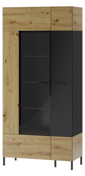 Zondo.hr Vitrina Lorren 12 (hrast artisan + crna mat). Akcija -20%. 1068165
