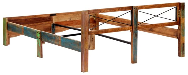 Okvir kreveta od masivnog obnovljenog drva 160 x 200 cm - Šarena / 160 x 200 cm